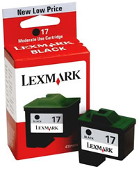 Lexmark 17 moderate use black ink cartridge