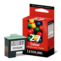 Lexmark 27 moderate use colour ink cartridge