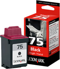 Lexmark 75 high yield black ink cartridge