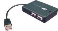 USB 2.0 External 4 port compact bus powered hub
