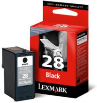 Lexmark 28 moderate use black ink cartridge
