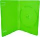 Single DVD case green 14mm spine
